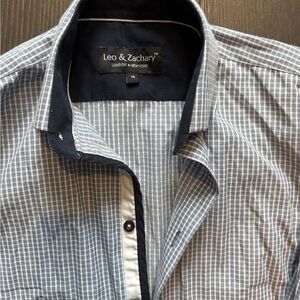 Teen Boy Gray Checkered Shirt